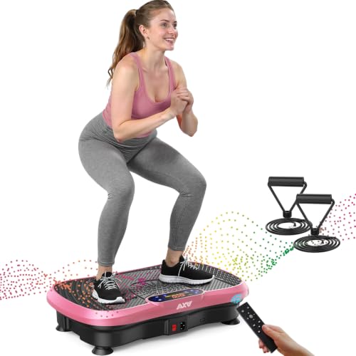 Vibration Plate Fitness Machine - 200W Bluetooth - Slim Pink