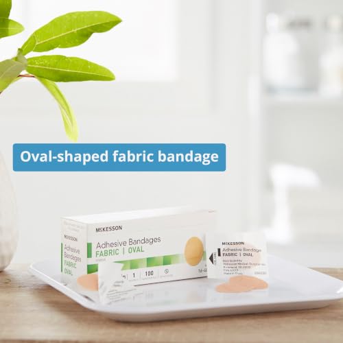 Sterile Fabric Adhesive Bandages - Tan, 1 x 1.25 in, 100 Count