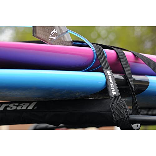 15 Ft Tie Down Straps for Surfboards, Kayaks, Canoes - 2 Pack