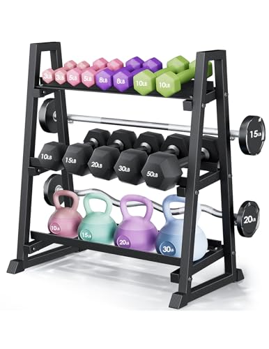 3-Tier Dumbbell Rack – 1300 lbs Heavy Duty Weight Stand for Home Gym