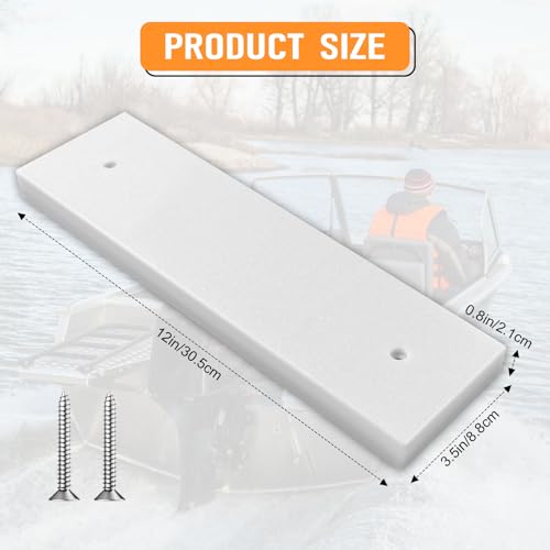 Marine-Grade Transducer Mounting Plate for Boats - 12x3.5 inch UV Resistant White