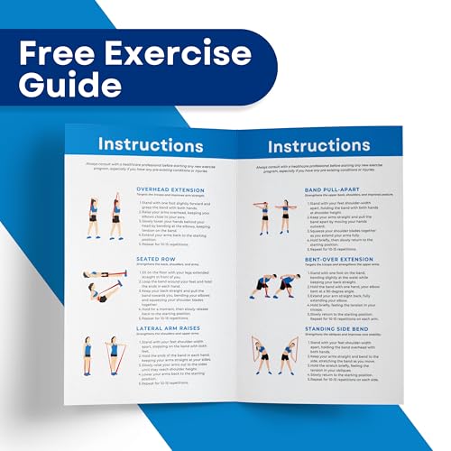 Resistance Bands Set for Workouts, Therapy, Yoga & Pilates - 3 Levels