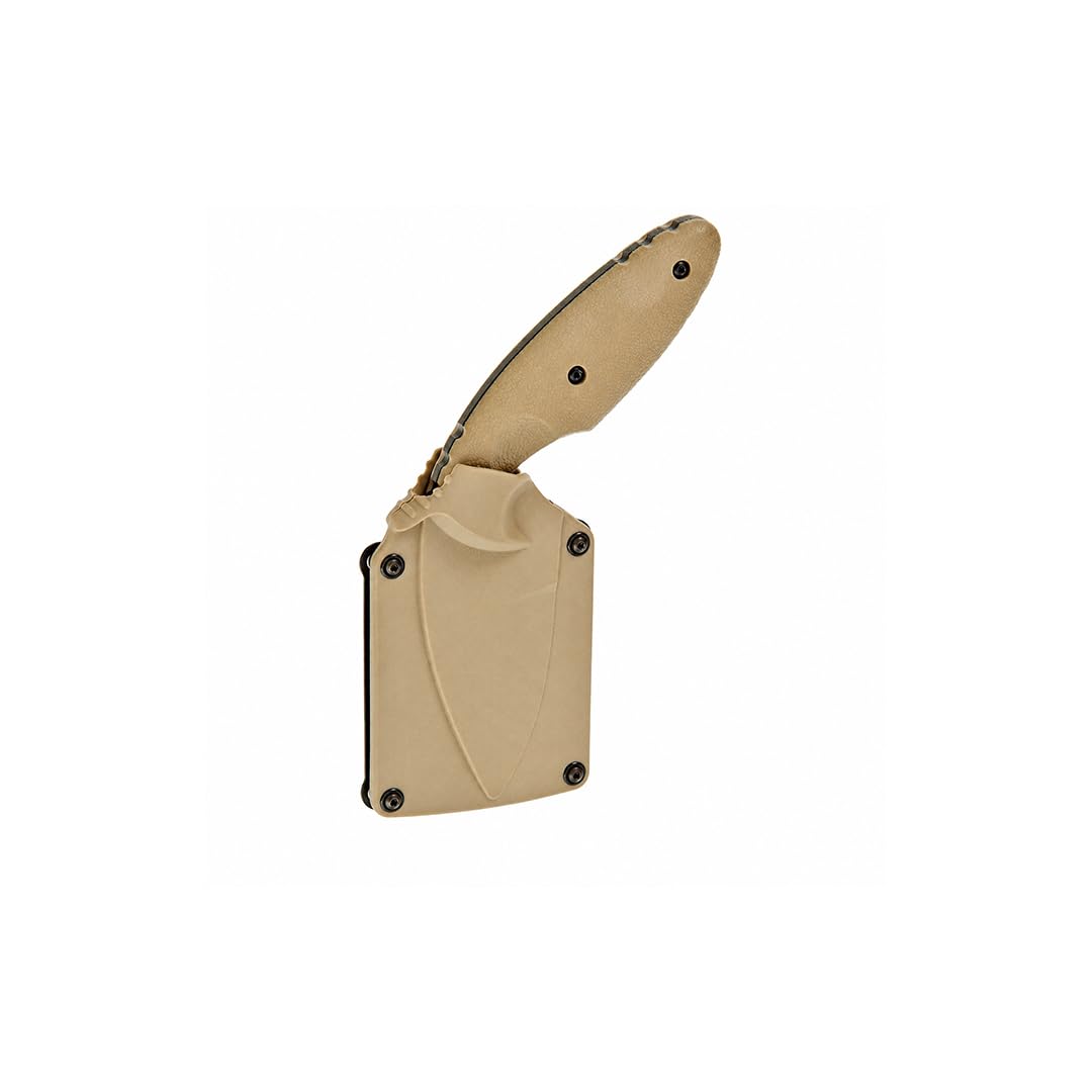 KA-BAR TDI 1477CBCP Small Fixed Blade Knife – Compact Tactical Utility Knife with Coyote Brown Handle & Durable Sheath