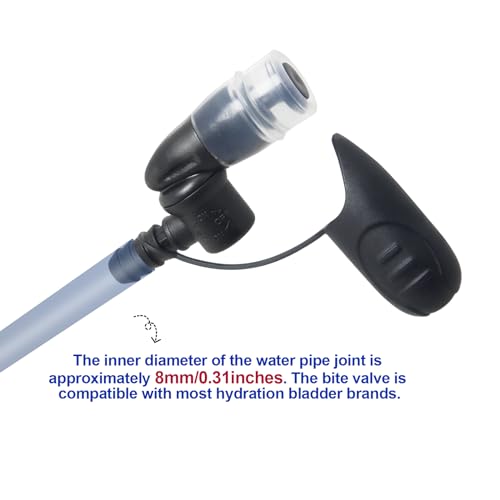 KIBBEH 2 Pack Black Hydration Bladder Bite Valve Replacement Mouthpieces