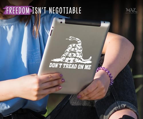 Don't Tread On Me Vinyl Decal Sticker - Waterproof Snake Design