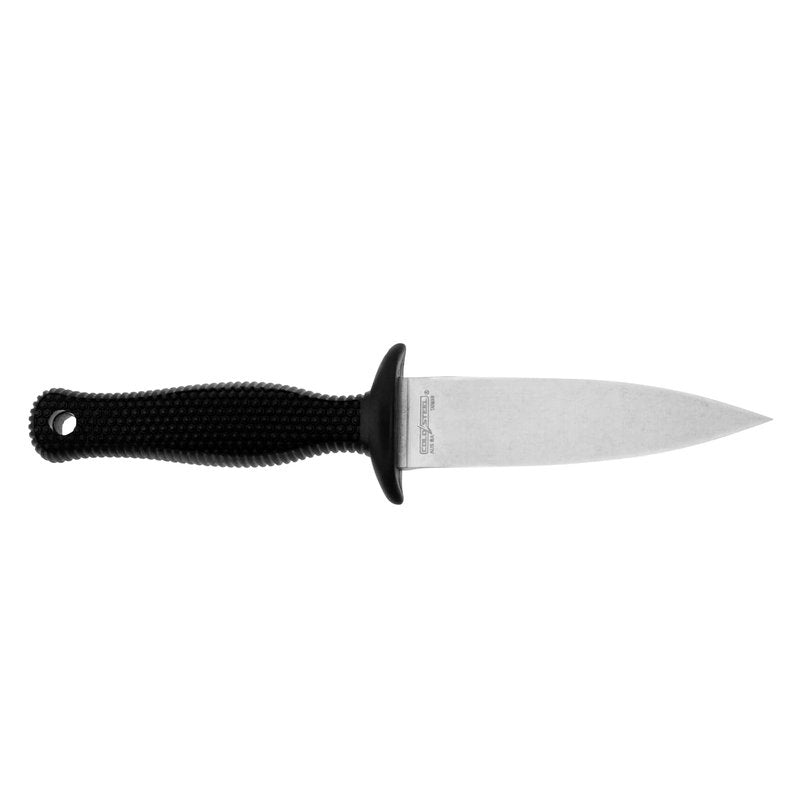 COLD STEEL COUNTER TAC II 3-3/8" Japanese AUS8A w/Stonewash Finish Spear Point Fixed Blade Multi-Purpose Tactical Game Hunting Boot Knife, Kray-Ex Handle, Weather-Resistant Secure-Ex Sheath