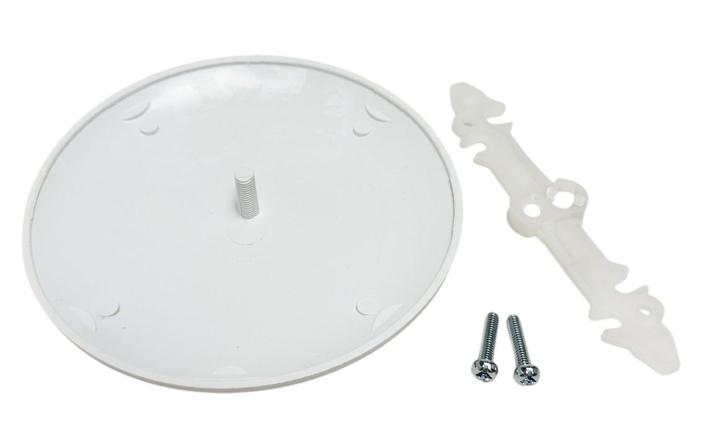 iMBAPrice IMBA-CP3540-2 Textured White Plastic Ceiling Box Cover Plate for 3-1/2" & 4" Round or Octagon Electrical Boxes, Invisible Mounting Screws, 2-Pack