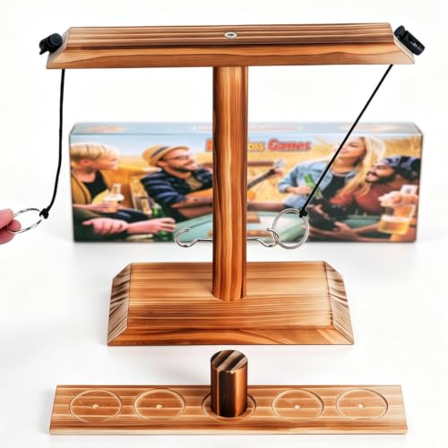 YWTOYS Small Hook and Ring Toss Game - Indoor & Outdoor Family Fun