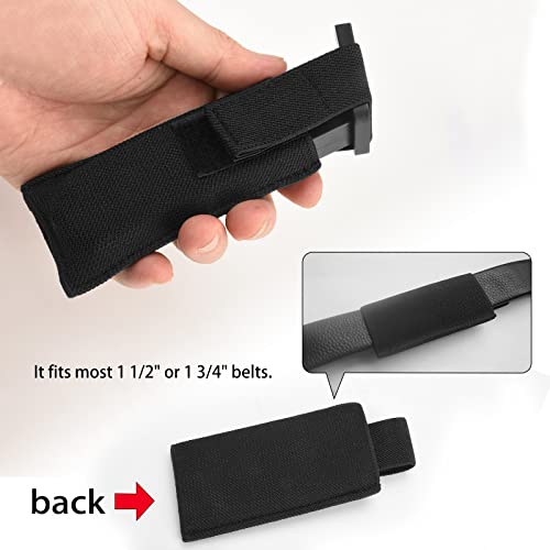 Horizontal Pistol Magazine Carrier Pouch - 2 Pack with Safety Hook