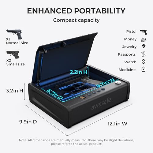 Biometric Gun Safe with Fingerprint Digital PIN - Large