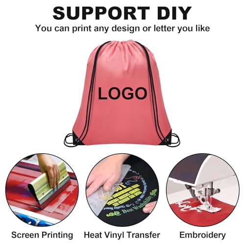 Grneric 25 Colors Drawstring Bags Bulk Cinch Sack – 16.5 x 13.3in Multicolor