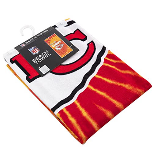 Kansas City Chiefs Beach Towel - 30" x 60" Psychedelic Design
