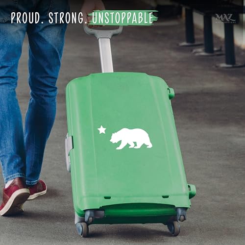 United Cali Bear Cartoon Vinyl Sticker - Waterproof Decal for Laptops & Water Bottles