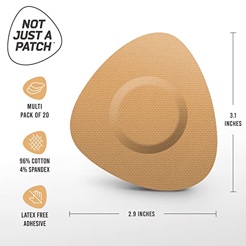 Not Just a Patch Original 20 Pack Freestyle Libre 2 Sensor Covers - Beige, Water-Resistant, Skin-Friendly