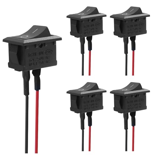 5 Pack Mini Rocker Switch - ON/OFF SPST Toggle Switch