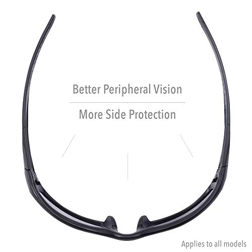 Uvex by Honeywell Hypershock Safety Glasses, Clear Frame with Clear Lens & HydroShield Anti-Fog Coating (S2970HS)