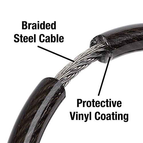 4-Foot Combination Cable Bike Lock - 5/16" Braided Steel