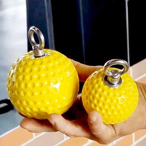 Lispeed Training Cannon Ball with Wrist Ball Pull-Up Fitness Equipment Training Holds Grips Pointing Grip Strength Training Ball (72 mm)