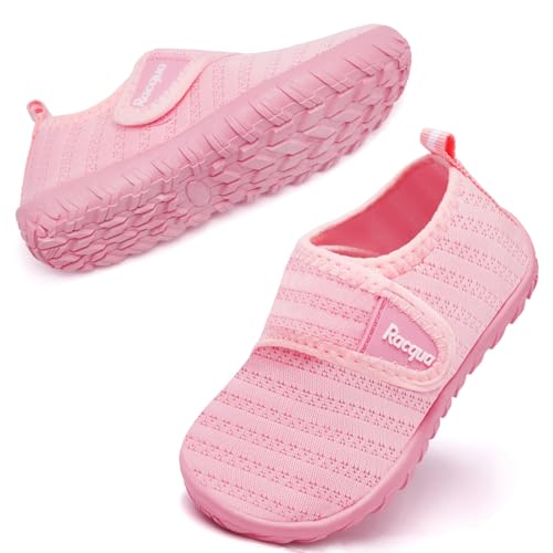 Racqua Toddler Water Shoes - Pink, Quick Dry Non-Slip Aqua Shoes for Boys & Girls