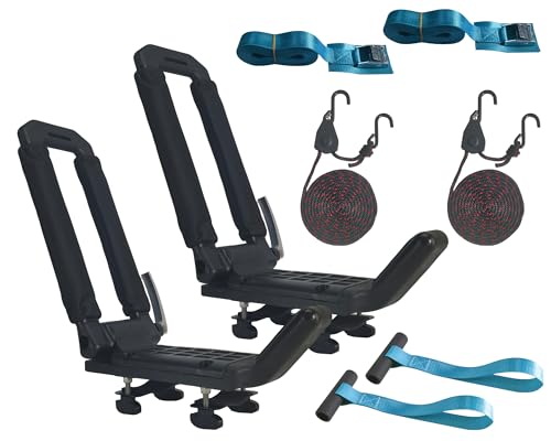 Folding Kayak Rack - Lightweight Aluminum, Tool-Free Lock, 100 lbs Capacity