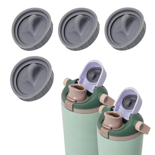 Silicone Replacement Stoppers for Owala FreeSip Bottles - Grey, 4PCS