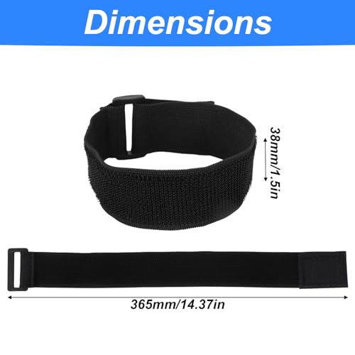Adjustable Elastic Pant Leg Straps - 2 Pack Black Nylon Ankle Clips