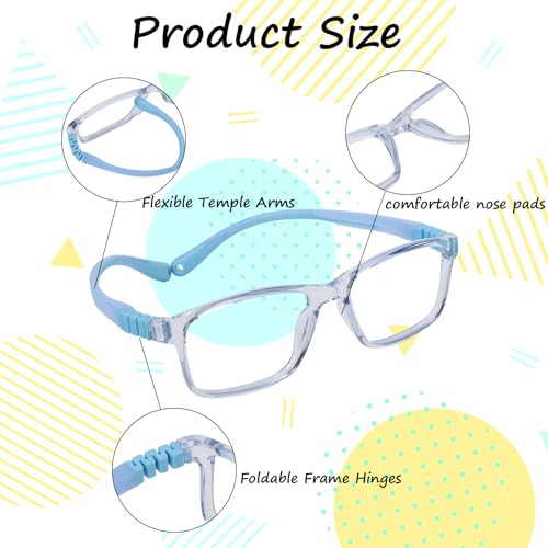 Unbreakable Kids Glasses - TR90 Frame, 180° Ultra-Flexible