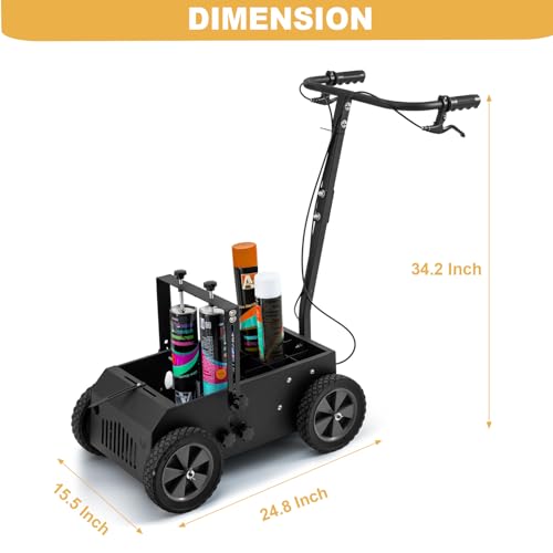 Adjustable Line Striping Machine for Parking & Roads - 3.9-5.1 Inch Width