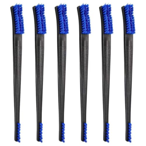 Double-Ended Gun Cleaning Brushes - 6 Stiff Blue Nylon