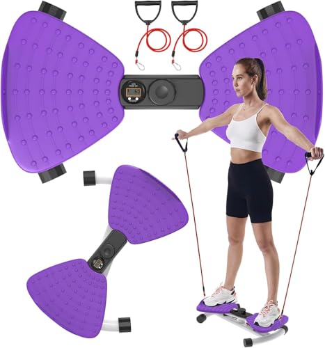 Adjustable Waist Twister Machine for Home Gym - Purple