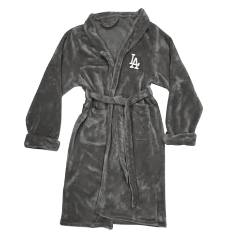 Luxury Comfort Bath Robe - Los Angeles Dodgers, Charcoal Grey, Large/X-Large