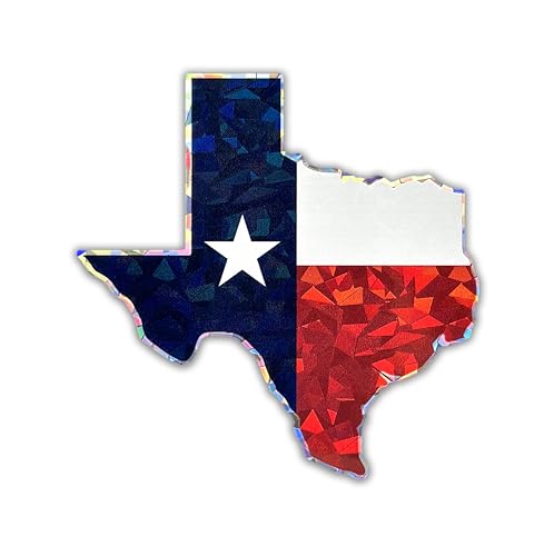 Texas State Flag Reflective Car Decal - 3.25"