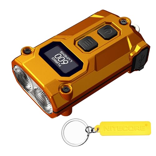 Nitecore TINI 3 Intelligent Multiple Color Temperatures 600 Lumen Keychain Light Rechargeable EDC Flashlight Tag (Orange)