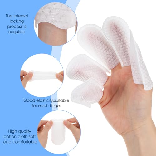 100 Pcs Disposable Cotton Finger Cots for Pet Ear Cleaning