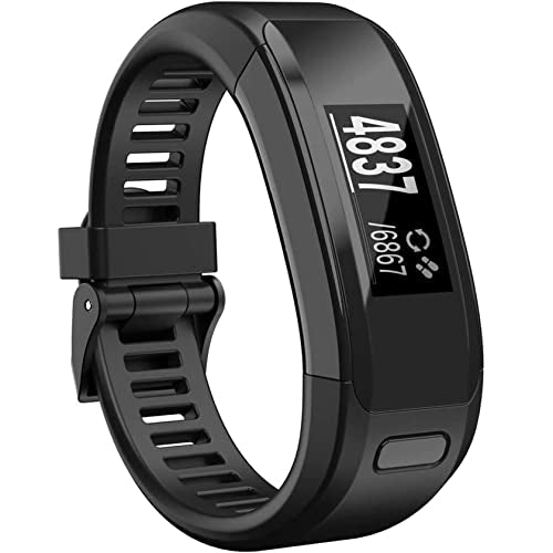 Garmin Vivosmart HR Replacement Strap - Black Silicone with Metal Buckle