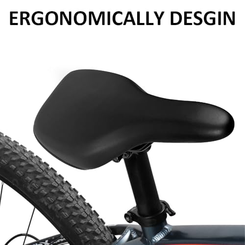 Soeenaper Kids Bike Saddle Black for 14-24 Inch Child Bicycles - Comfortable & Easy to Install