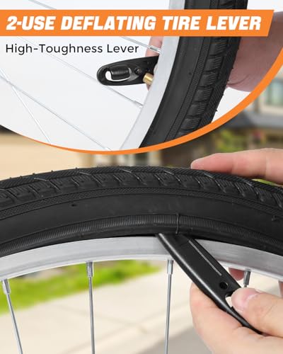 36-Piece Bike Tire Repair Kit with Tire Levers and Patches