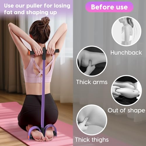 6-Tube Pedal Resistance Band with Handles for Full-Body Workouts