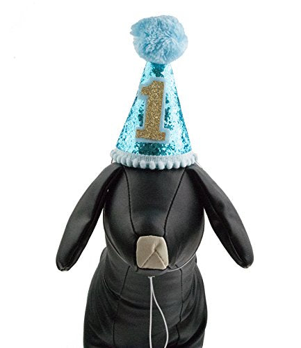 Blue Dog Birthday Party Hat for Small & Medium Pets - 1pc