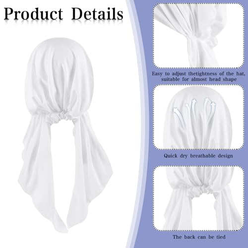 Chemo Headwear for Women - Soft Cotton Pre-Tied Scarf, White