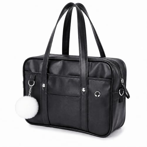 ABOOFAN Japanese School Bag PU Leather Shoulder Messenger Bag