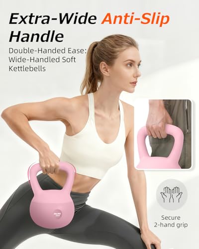 Soft Kettlebell 10 LB - Safe Strength Training with Non-Slip Grip