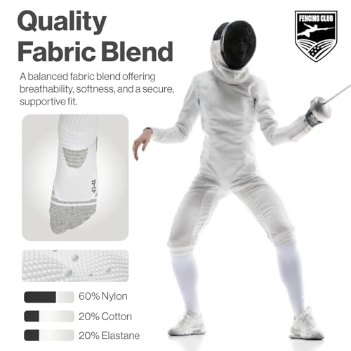 Moisture-Wicking Fencing Socks - Large Tall - 1 Pack
