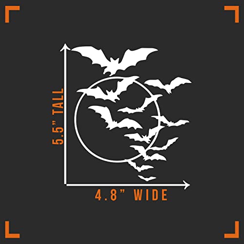 Flying Bats Vinyl Decal Sticker for Wall, Car, Laptop - 4" x 5.5"
