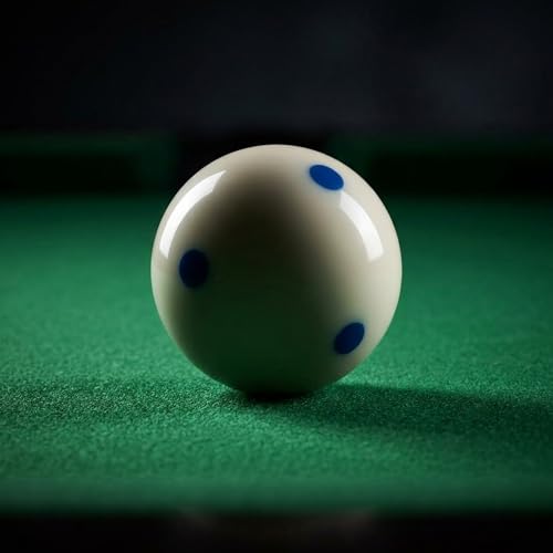 Billiard Practice Training Cue Ball - 2 1/4" Blue, 6 oz with 6 Spots