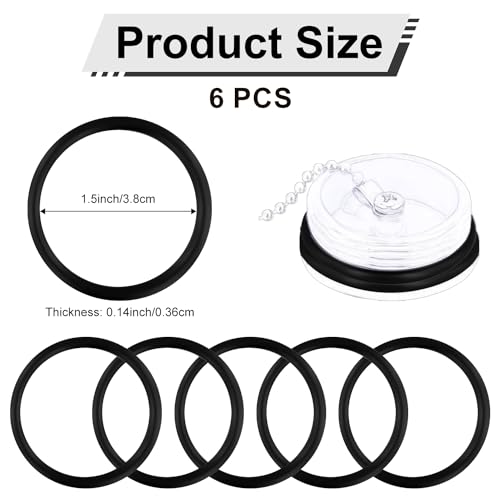 1.5 Inch Boat Deck Fill Cap O-Ring Gaskets - Nitrile Rubber, 6 Pack