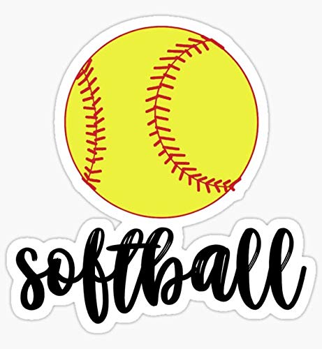 Softball Sticker - Durable Vinyl for Cars, Laptops & Walls - 5"