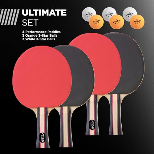 Table Tennis Set for 4 Players - USATT Approved Rackets & Balls
