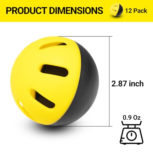 PLAYAPUT Pro Impact Limited-Flight Practice Baseballs – Ultra Durable 12-Set