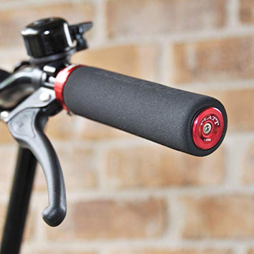 Bicycle Bar End Plugs - Aluminum Bike Handlebar Caps - Red 01